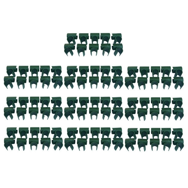100X PLANT TRELLIS CONNECTOR CLIP ADJUSTABLE PLANT CROSS CONNECTOR STAKE CLIPS 